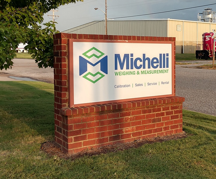 Michelli Weighing & Measurement sign in Olive Branch, Mississippi