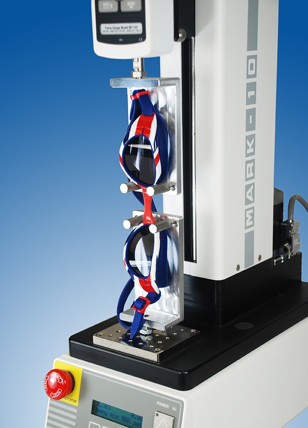 goggles force test WEB Mark-10 force testing equipment testing goggles