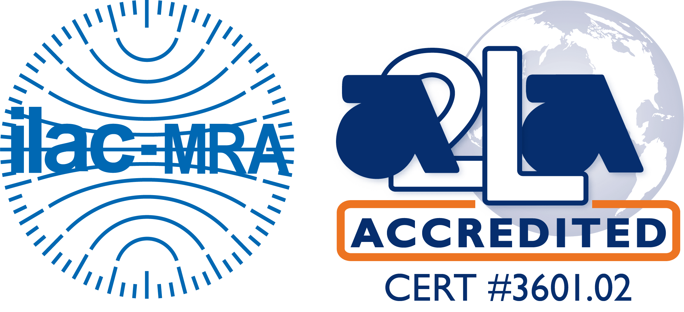 ILAC MRA-A2LA Accredited Symbol 3601.02 Bossier City