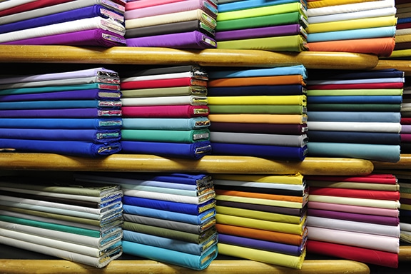 Colorful fabrics on sale