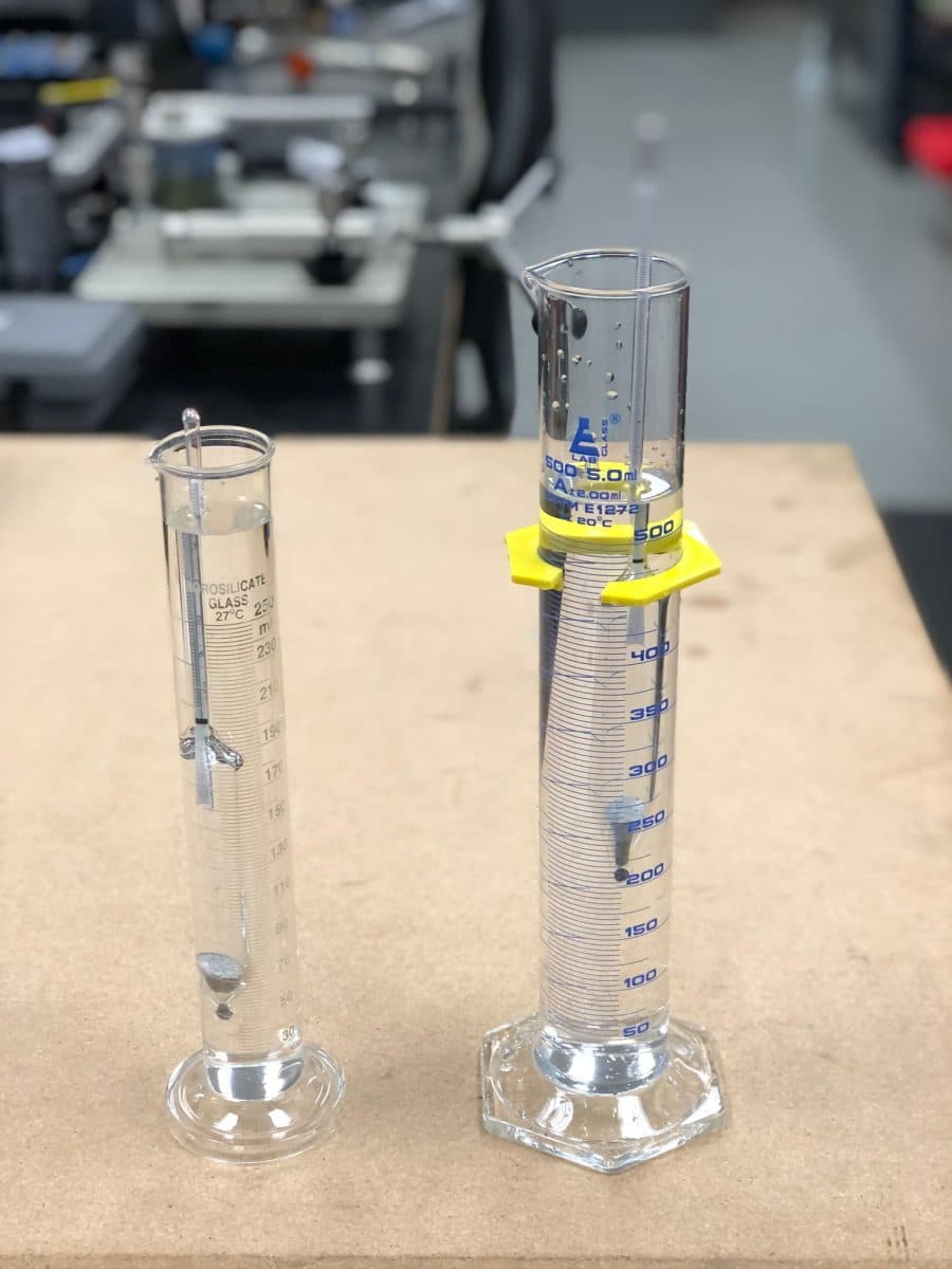 2 Hyrdrometers in a calibration lab