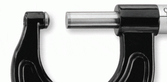 Rounded anvil micrometer