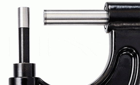 Tube micrometer anvil