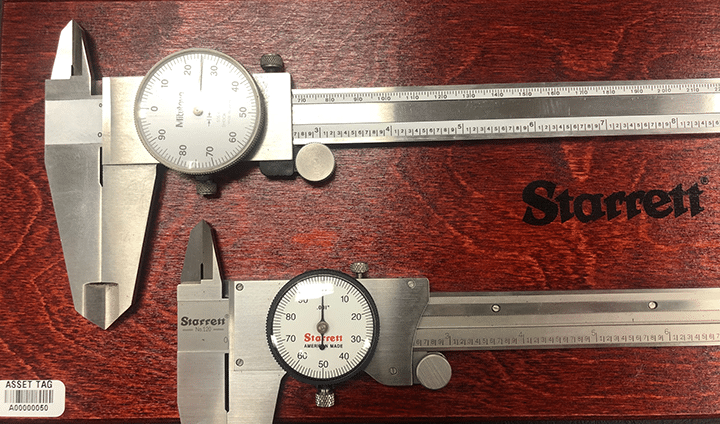 Dial calipers available in metric and imperial units