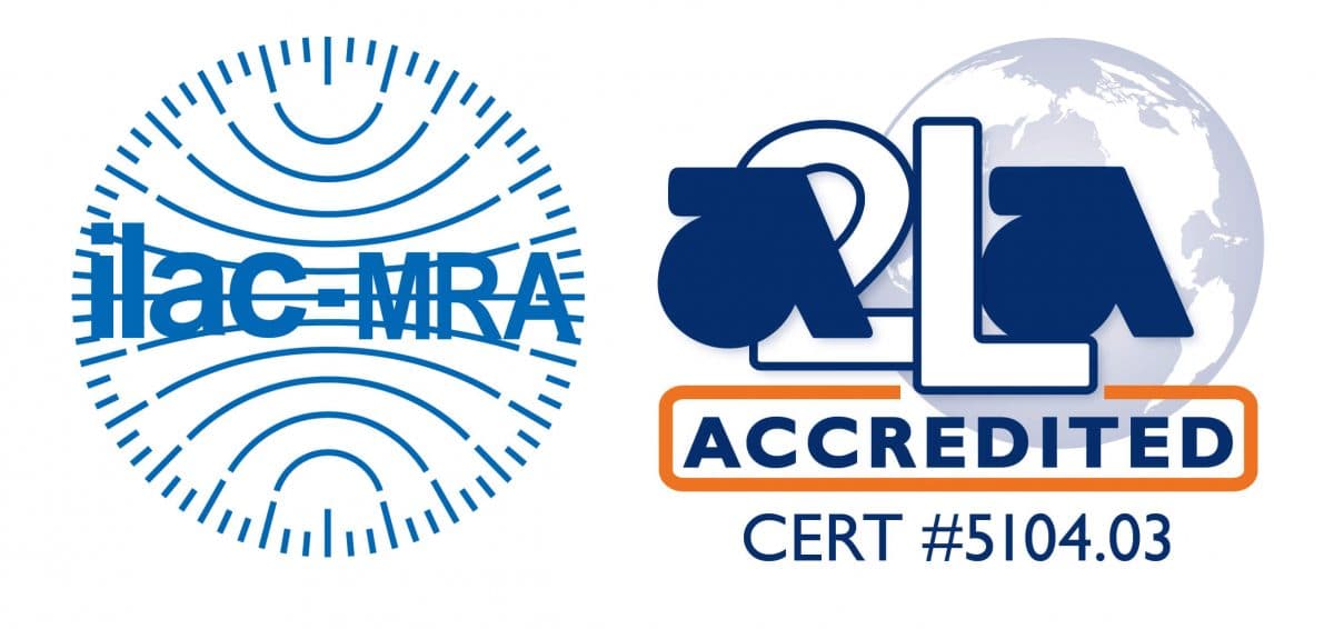 ILAC MRA-A2LA Accredited Symbol 5104.03-01 Stockton, California ISO 17025 Accredited Calibration Lab