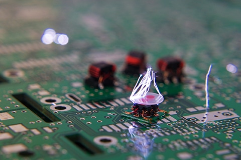 ESD sparks over RF electronics components
