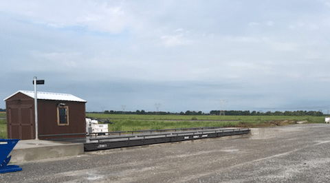 Scale House next to truck scale weighing system