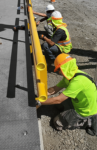 Expert truck scale installation team Michelli's expert scale technician team installs a truck scale