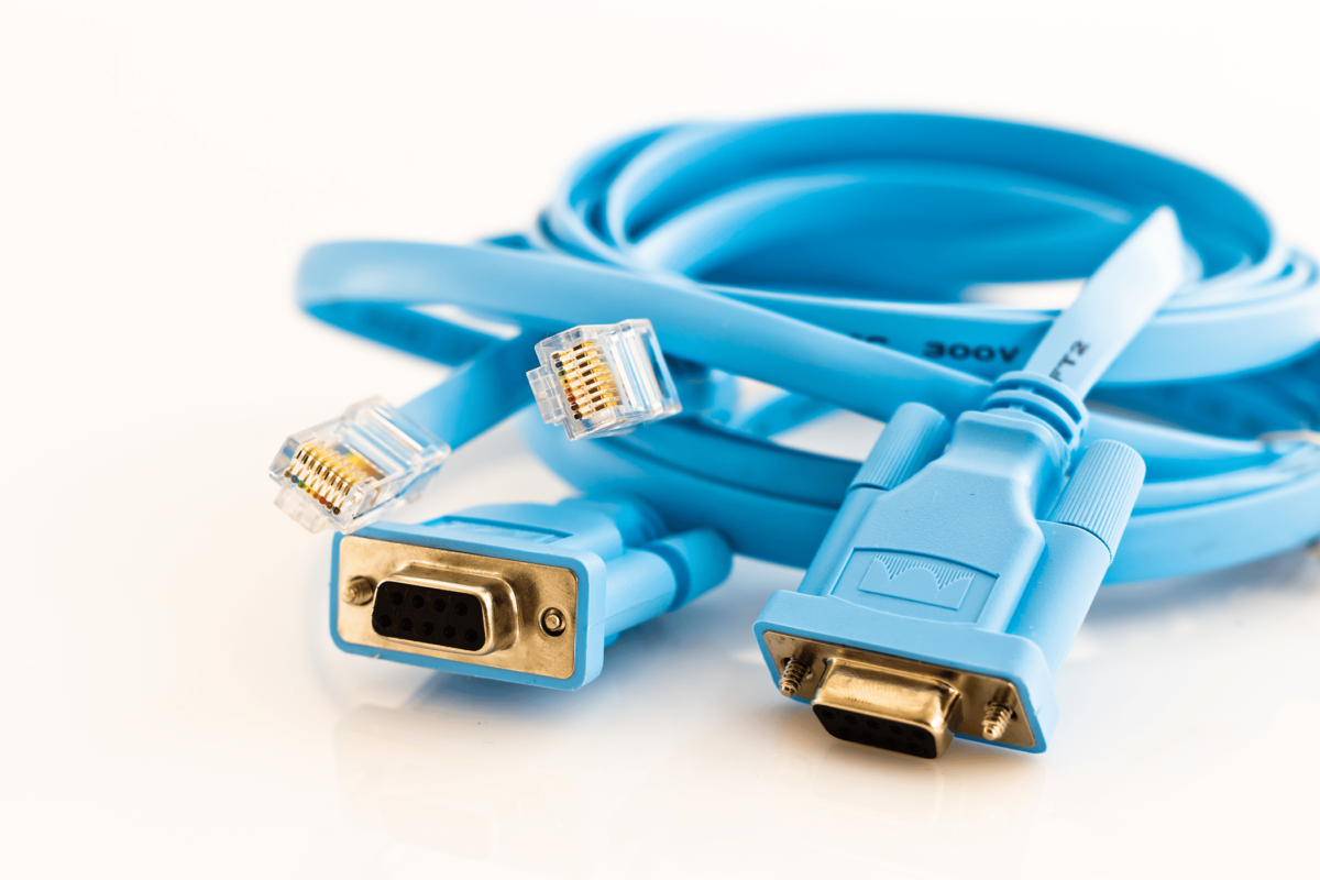 Ethernet and serial cables