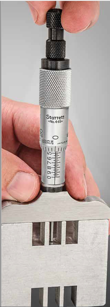 Depth Micrometer in use