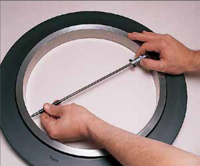 Inside micrometer in use