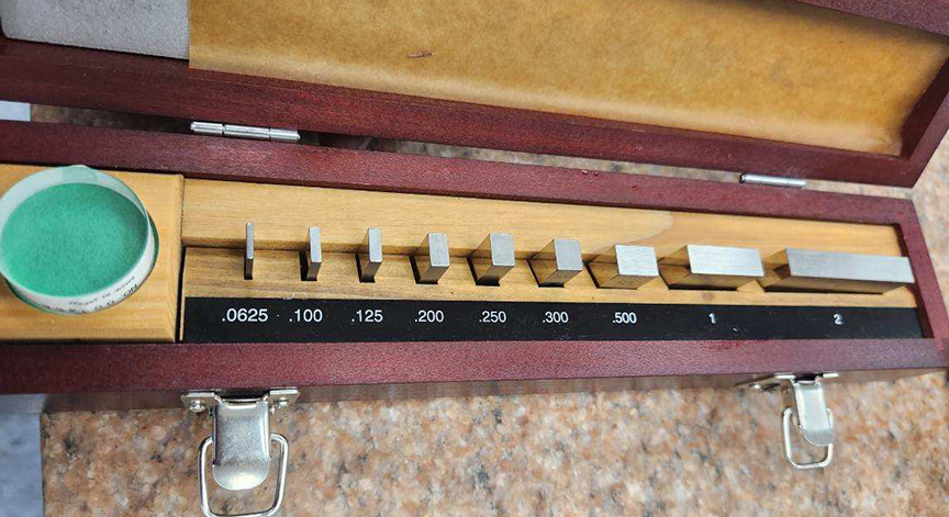 Gauge Block Set in Wooden Storage Box