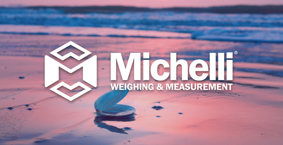 Colorful map of Arkansas and surrounding states with a Michelli Weighing & Measurement overlay